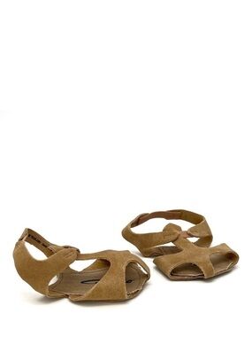 Capezio Half-sole Sandasol Suede Leather Size 2 / 3 H03X Light Suntan Dance New